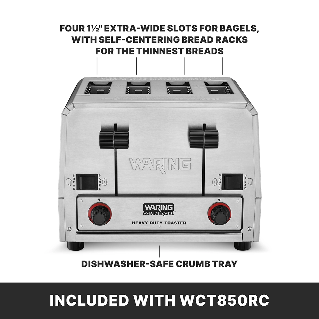 Heavy-Duty 4-Slot Switchable Bread and Bagel Toaster